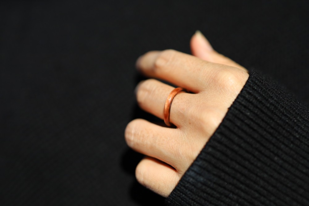 ガラスのリング“クラウド”-cinnamon-