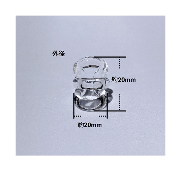 【送料無料】ガラスイヤーカフ“Halo”　small 8枚目の画像
