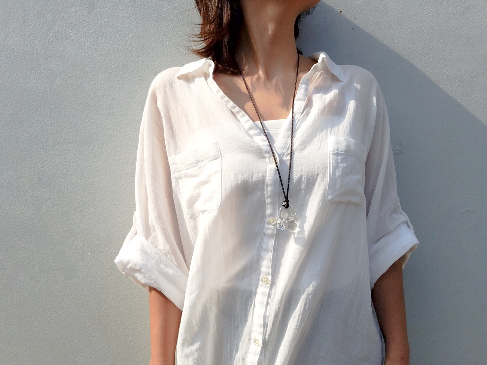 ガラスリング・ペンダント “Heart” -clear-