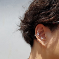 【送料無料】ガラスイヤーカフ“square”2個セット 3枚目の画像