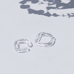 【送料無料】ガラスイヤーカフ“square”2個セット 7枚目の画像