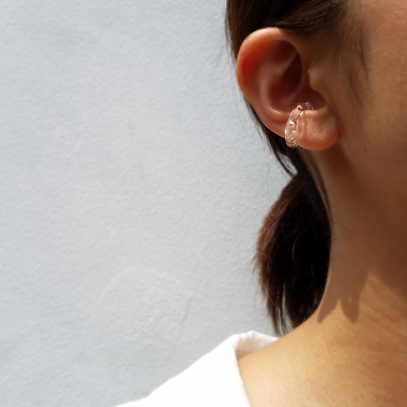 【送料無料】ガラスイヤーカフ“pattern” -slim-