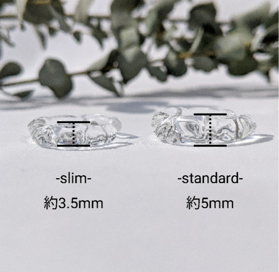 【送料無料】ガラスイヤーカフ“pattern” -slim-