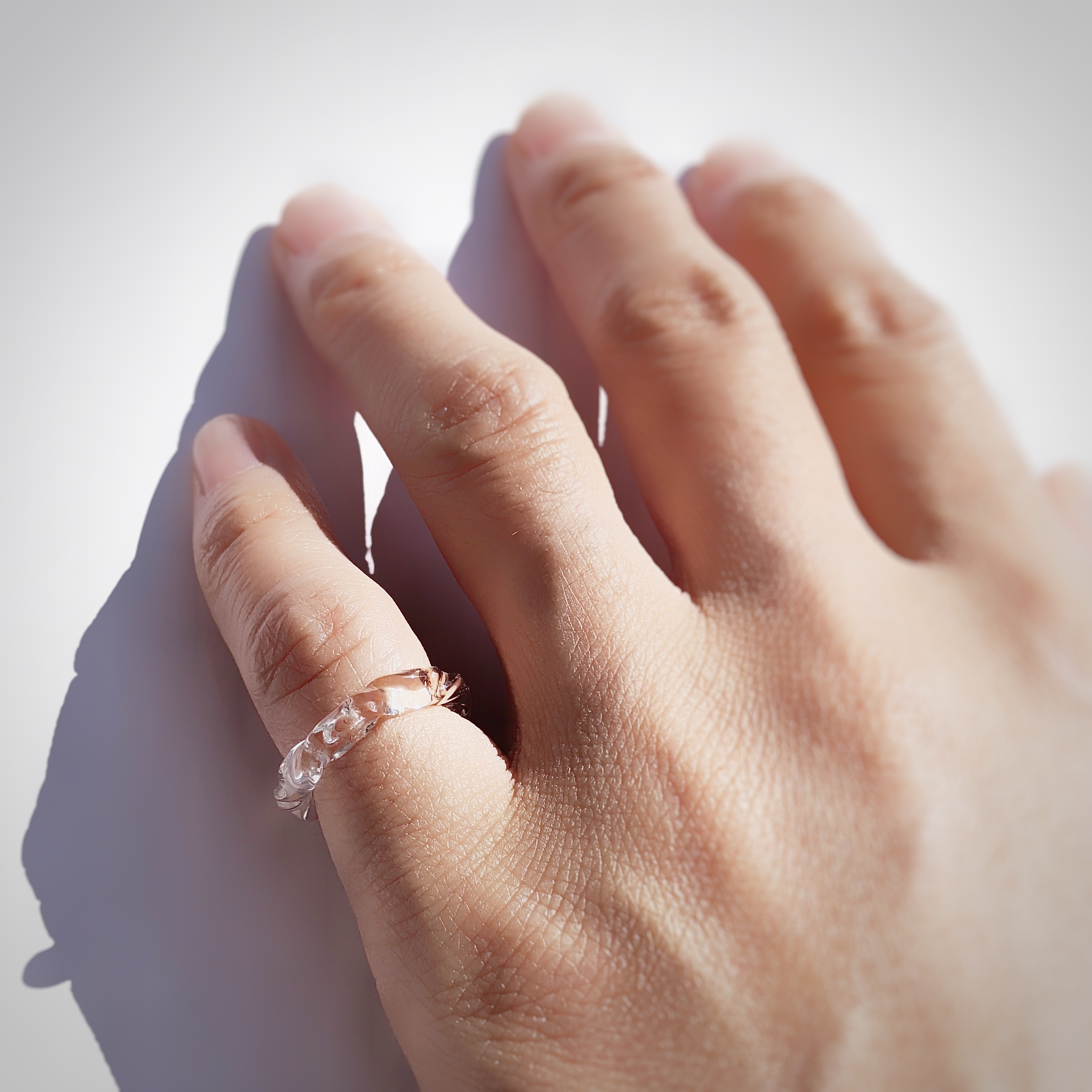 【送料無料】ガラスイヤーカフ“pattern” -slim-