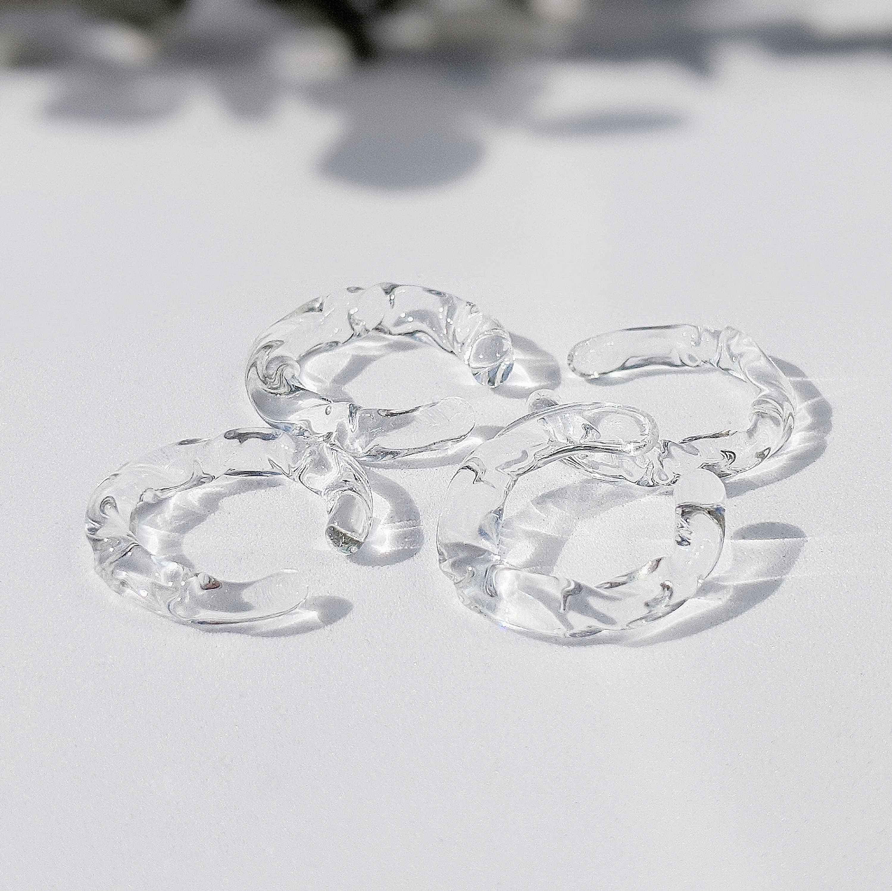 【送料無料】ガラスイヤーカフ“pattern” -slim-