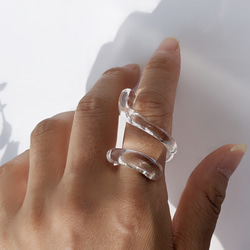 ガラスの指輪 “snakeスネイク” （13号）ｵｰﾙ ｶﾞﾗｽﾘﾝｸﾞ ｼﾘｰｽﾞ 3枚目の画像
