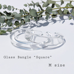 glass bangle 【 white marble 】 | printemps