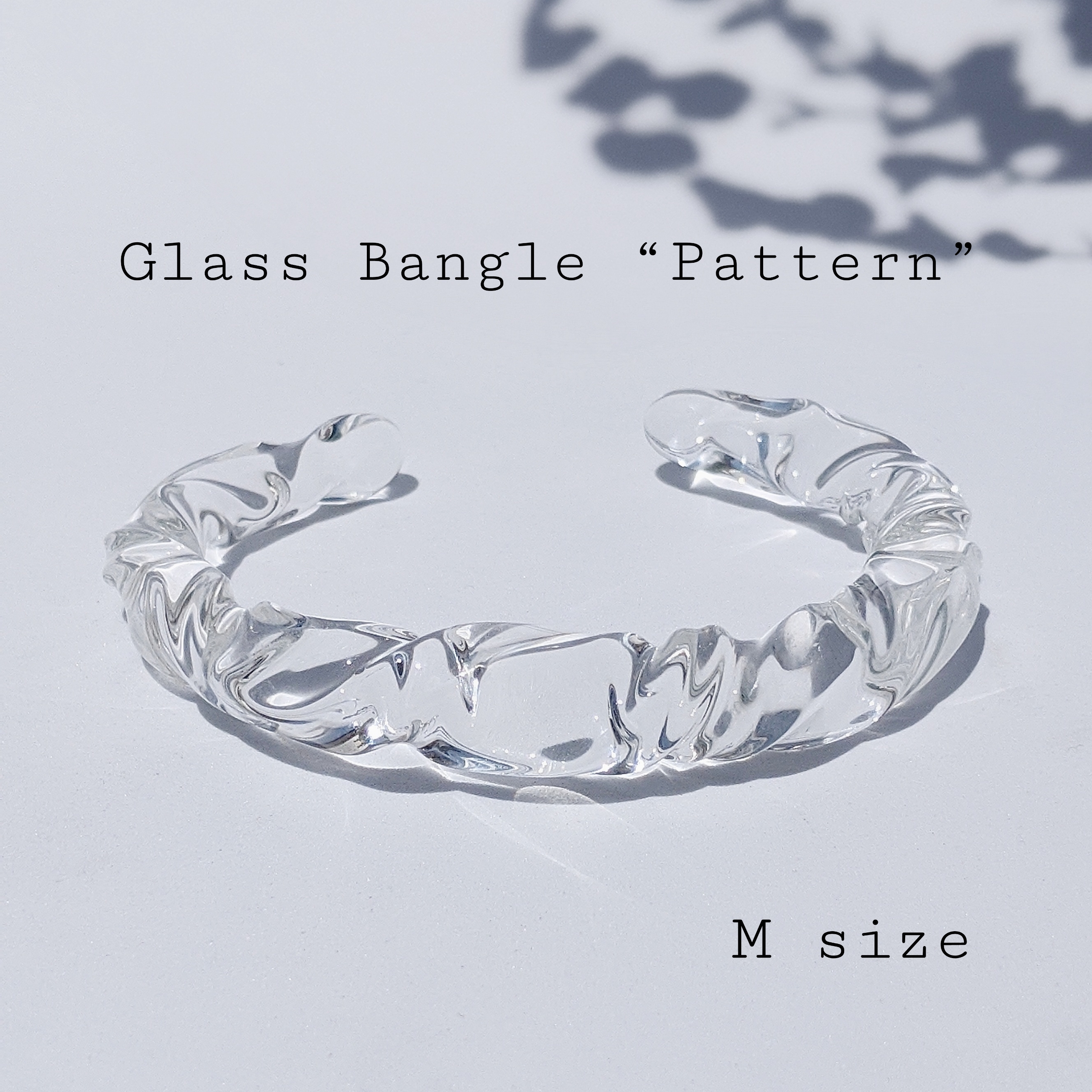 ガラスのバングル“pattern” -Mサイズ- ｵｰﾙｶﾞﾗｽﾊﾞﾝｸﾞﾙｼﾘｰｽﾞ