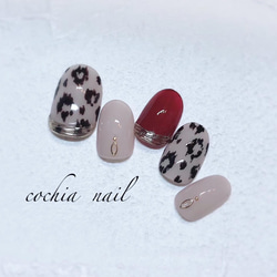大人レオパード ネイルチップ 0_896f0d531eb06114936a18db1ad5