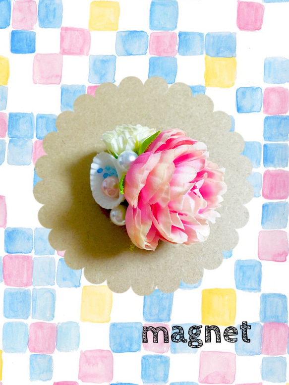 flower♡magnet（4個セット） 2枚目の画像
