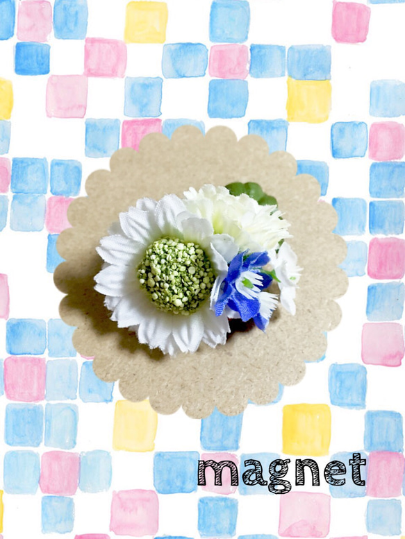 flower♡magnet（4個セット） 3枚目の画像