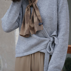 日式和風感系帶開衫|外套|兩色|春款|羊毛混紡|Sora-680 第7張的照片