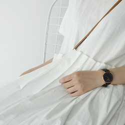 不規則拼接洋裝-白色款|洋裝|日系|棉|獨立品牌|Sora 第4張的照片