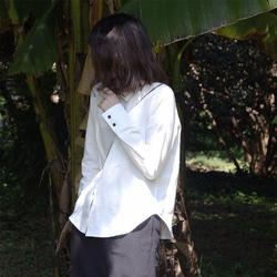復古白雙層領厚款襯衣|襯衣|日本斜紋棉|獨立品牌|Sora-57 第2張的照片