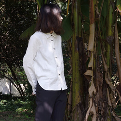 復古白雙層領厚款襯衣|襯衣|日本斜紋棉|獨立品牌|Sora-57 第4張的照片
