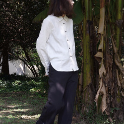 復古白雙層領厚款襯衣|襯衣|日本斜紋棉|獨立品牌|Sora-57 第8張的照片