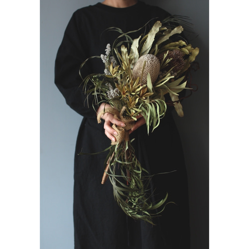 大きめドライフラワー変形スワッグ】バンクシアのオブジェ ドライ