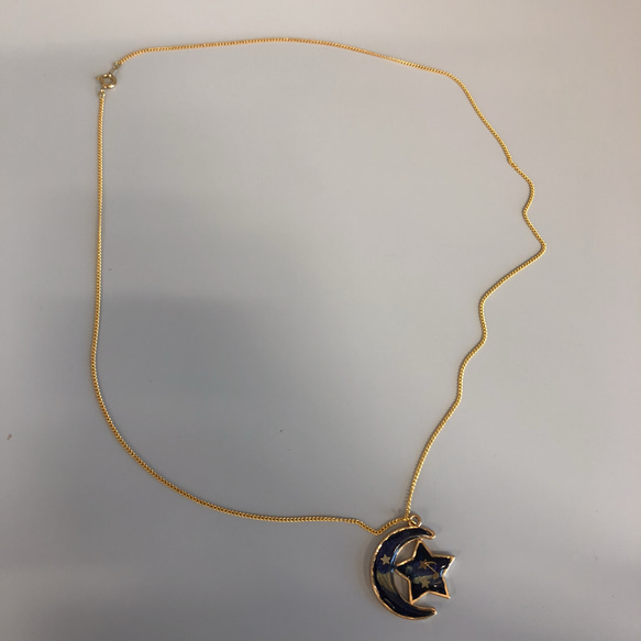 月と星のネックレス 1枚目の画像