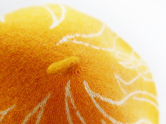 ベレー帽（オレンジ色の炎） 5枚目の画像