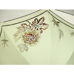 花更紗の日傘（ベージュ色・ドット柄布付き） 5枚目の画像