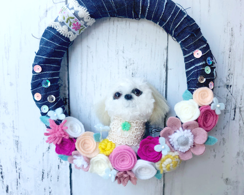 シーグラスアート❁カーネーションのリース❁ シーグラスアート❁カーネーションのリース❁ - その他