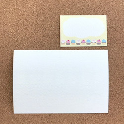 メッセージカード【64:カップケーキ9つ】 12枚セット(4種類×各3枚) 2枚目の画像