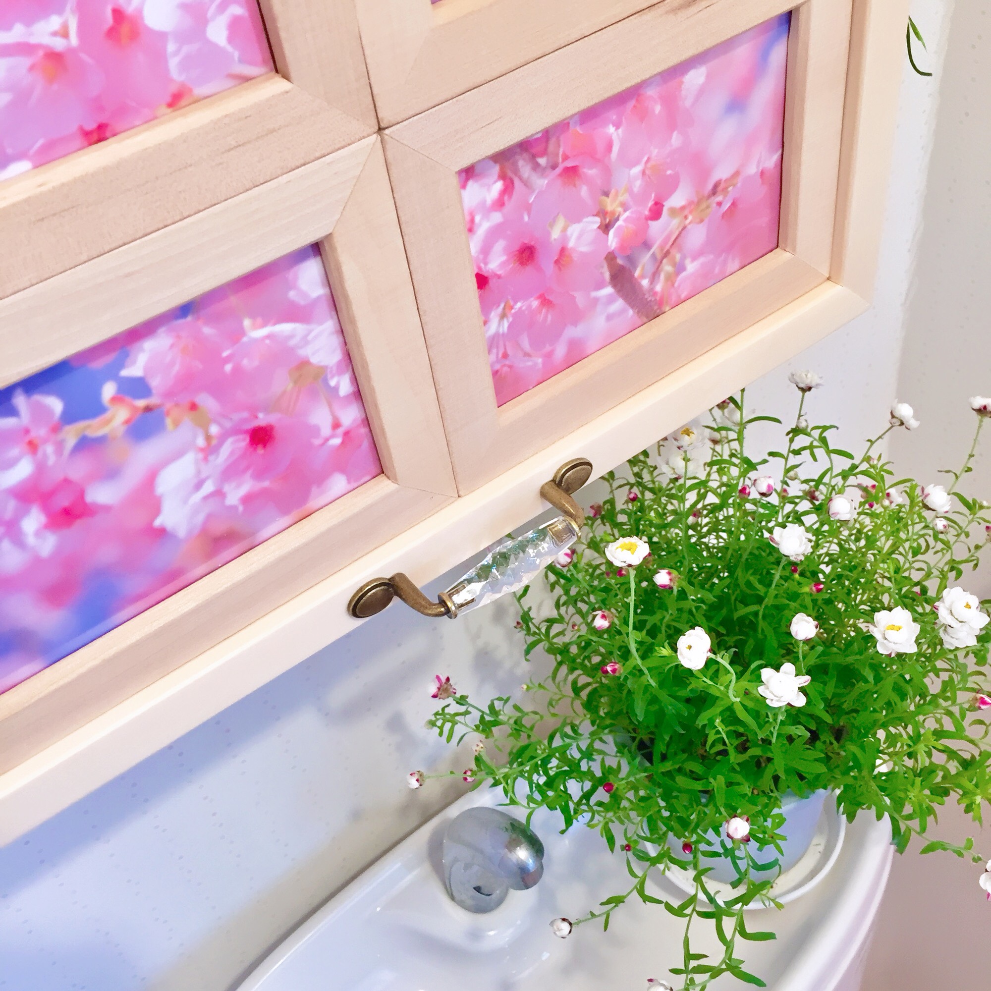 【 写真 】 可愛い写真窓のトイレ収納 《 ナチュラル木工雑貨 》