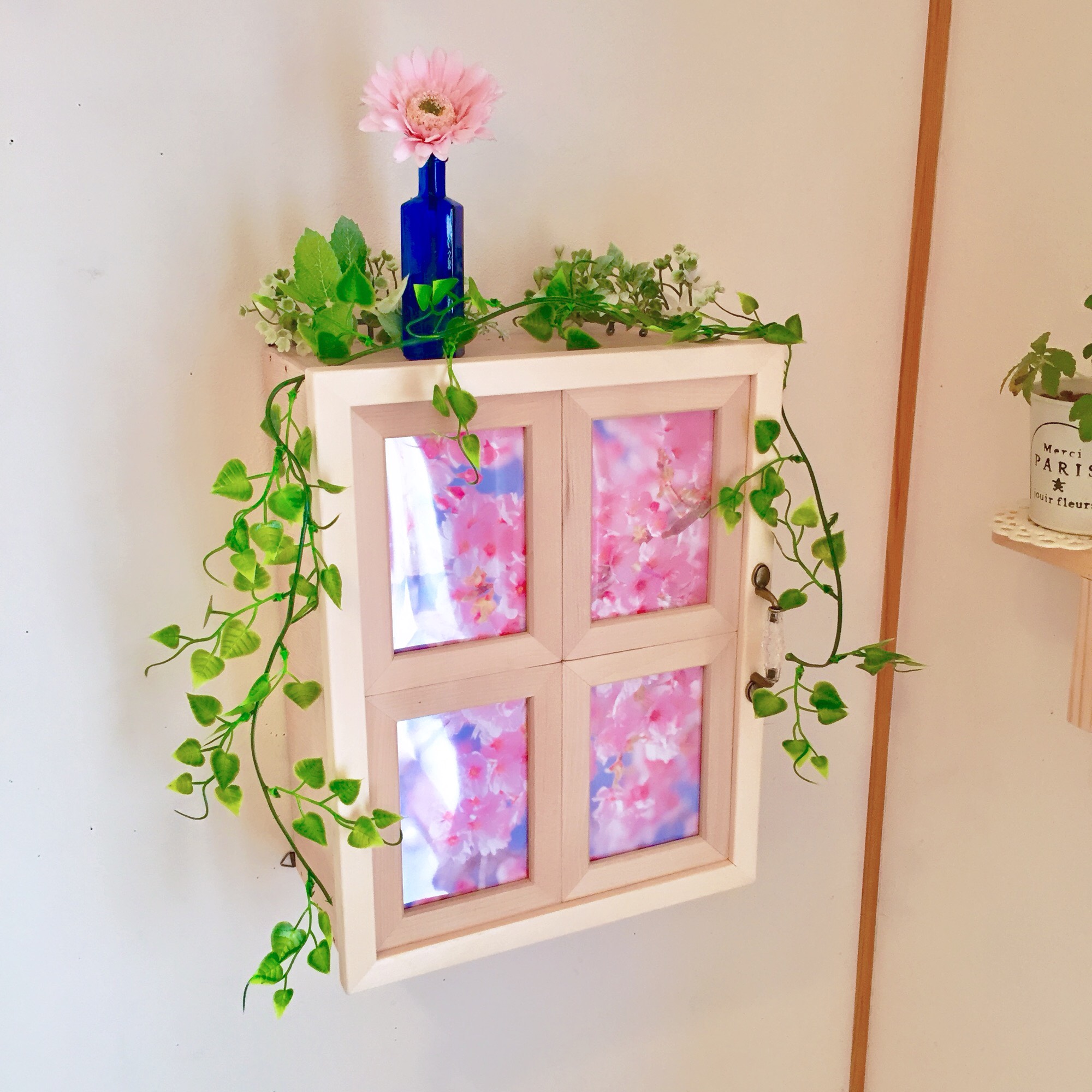 【 写真 】 可愛い写真窓のトイレ収納 《 ナチュラル木工雑貨 》