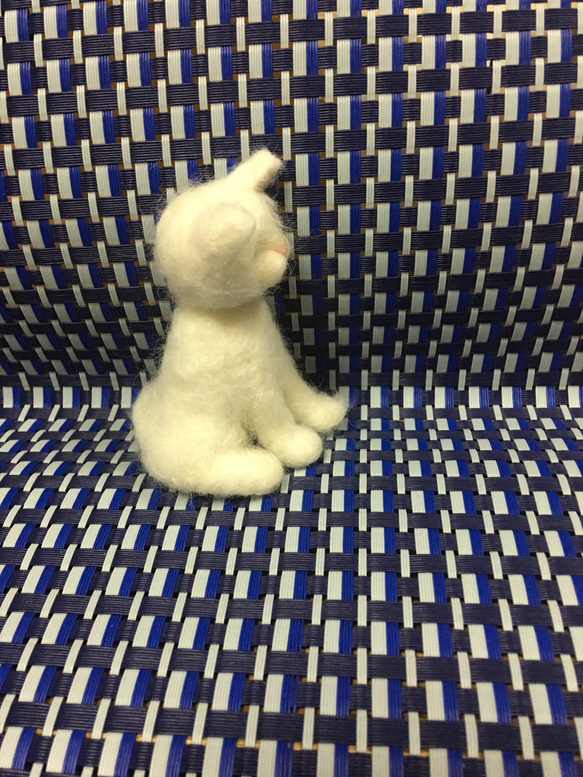 羊毛フェルト  白猫ちゃん 4枚目の画像