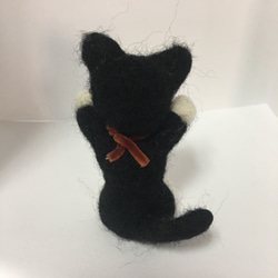 受注製作    羊毛フェルト猫、遊ぼうニャン(*^^*) 5枚目の画像