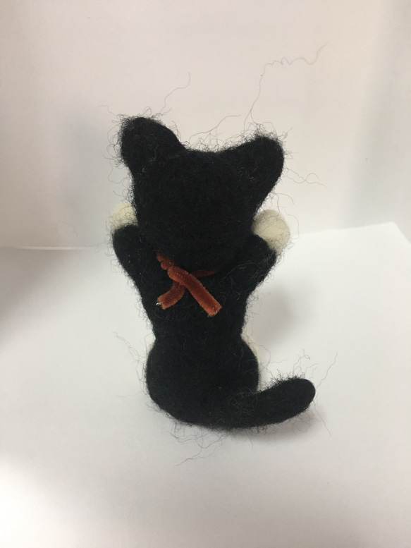 受注製作    羊毛フェルト猫、遊ぼうニャン(*^^*) 5枚目の画像
