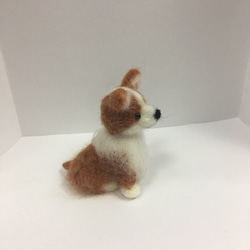 受注製作  羊毛フェルト犬  おすわりコーギーちゃん 2枚目の画像