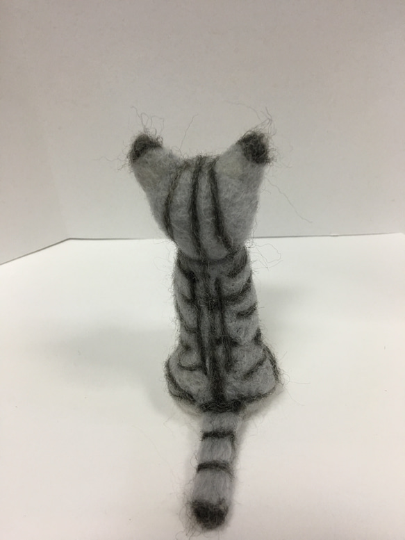 羊毛フェルト猫  おすわりアメショーちゃん 5枚目の画像