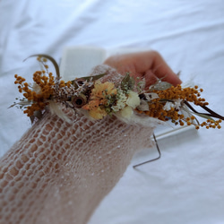 お子さま花冠　< mimosa >  バースデーフォト/リングガールに… 4枚目の画像