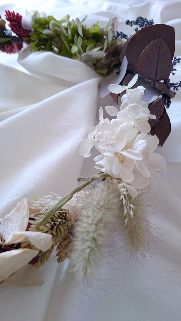 花嫁花かんむり〈なないろ〉ヘッドドレス 4枚目の画像