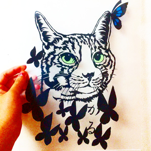 ペットの切り絵似顔絵オーダー募集中！《猫、犬などその他動物であれば