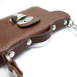 カード専用バッグ　パスケース　茶 7枚目の画像