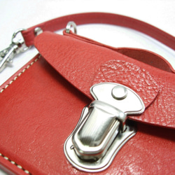 カード専用バッグ　パスケース　赤 6枚目の画像