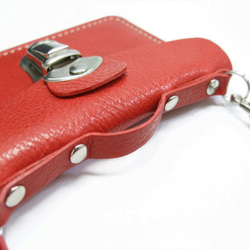 カード専用バッグ　パスケース　赤 7枚目の画像