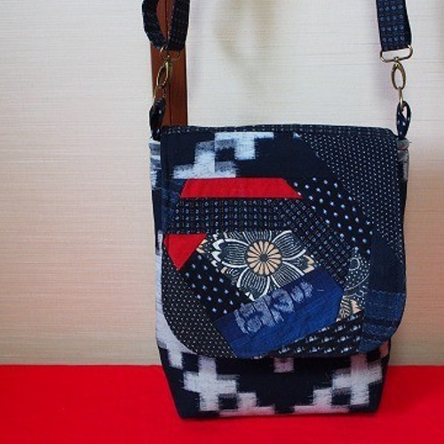 ☆ハンドメイド・古布絣 リメイク ショルダーバック☆ ショルダー 