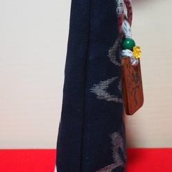 古布手織りの絣トートバック・鯉 3枚目の画像