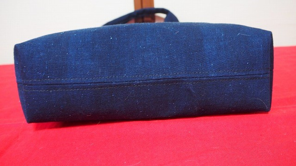 古布手織りの絣トートバック・鯉 5枚目の画像