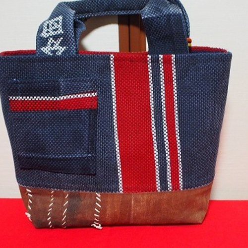 ☆刺し子の消防半纏・リメイク＆酒袋のトートバック☆ トート