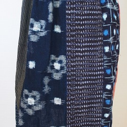 ◆古布藍染木綿絣色々な絣の組み合わせ・巻きスカート長さ50ｃｍ　① 7枚目の画像