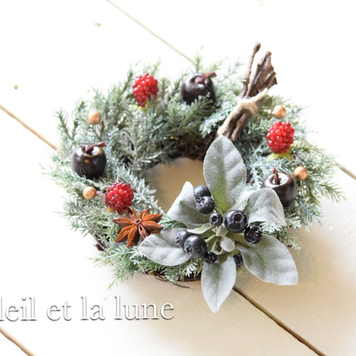 スノーベリークリスマスミニリース＊ リース corororon 