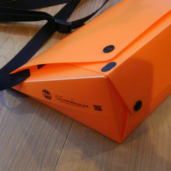Vickal bag ビッカルバッグ　驚愕の軽さ　折畳可能　オレンジ 1枚目の画像