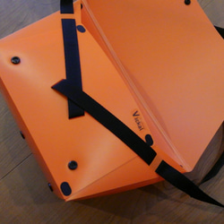 Vickal bag ビッカルバッグ　驚愕の軽さ　折畳可能　オレンジ 2枚目の画像