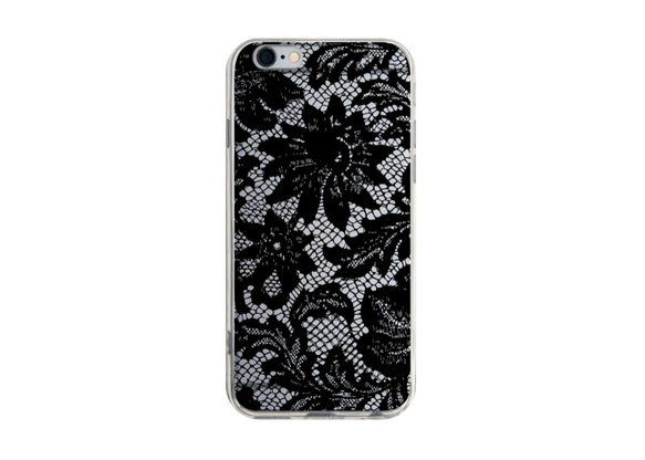 Lace 黑色 - Samsung iPhone 5s 6s 7 plus HTC Sony LG 手機殼 / 香港製造 第1張的照片