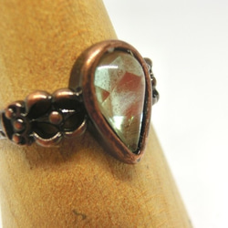 再々販~＜送料無料＞サフィレットリング（ペア型）（ゴールドフォイル) Saphiret ring 6枚目の画像