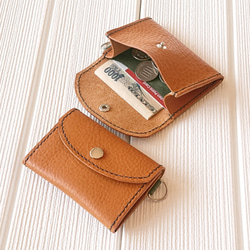 ちょいスリムなミニ財布 ✨イタリアンレザー ブラウン 2枚目の画像